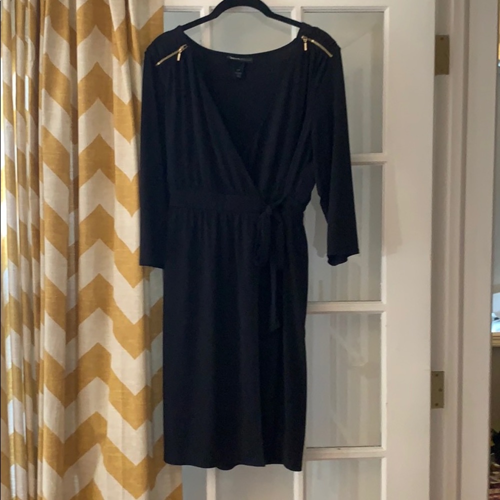 Lane Bryant black wrap dress